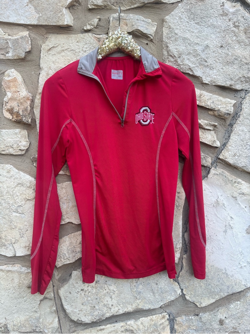 Ohio state varsity Ohio State Buckeyes quarter-zip athletic pullover size medium